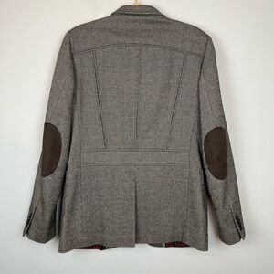 Scotch & Soda Men’s LARGE Tweed Sport Jacket Blazer Herringbone Elbow Patches